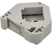 Caja de conectores Keystone de 1 puerto para riel DIN (gris)