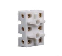 Caja de conexión de terminales monofásica de 220 V, carcasa protectora de condensador de motor para mantenimiento monofásico del motor, 43 x 33 mm, color blanco, 5 unidades