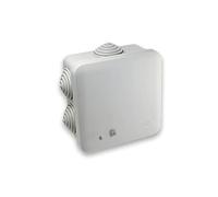Caja de conexión - superficie de 85x85x45 mm, ideal para instalaciones eléctricas, fabricada en material resistente y durable.
