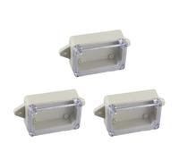 Caja de conexiones ABS 83 x 58 x 33 mm con cubierta transparente para una fácil observación, caja eléctrica impermeable y resistente al polvo para uso en interiores y exteriores, incluye panel de