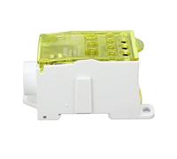 Caja de conexiones con bloque de terminales de un solo, caja de distribución de energía para carril DIN, conector eléctrico de alta corriente de 690 V y 250 A con carcasa de (Amarilla)