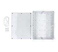 Caja de conexiones de alimentación 320 x 240 x 110 mm, caja de cableado eléctrico, caja de distribución de ABS impermeable IP65 con material ignífugo para recintos de alimentación