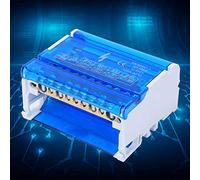 Caja de conexiones de barra colectora, carcasa de riel DIN, 11 × 9 × 6, caja de distribución de bloque de conexiones, 411, monofásico, 4 pisos, riel DIN para ingeniería eléctrica