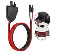 Caja de conexiones de conector de cable de extensión solar, resistente a la intemperie, doble prensaestopas de entrada de cable, con cable de extensión de 2 metros, para caravana, caravana, barco