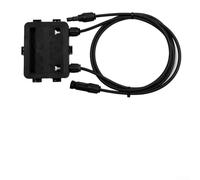 Caja de conexiones de panel solar fotovoltaico con cable 180W-300W impermeable IP67 para hogar y jardín, fibra de carbono, cable de 12 AWG, 1 m de longitud, corriente CC