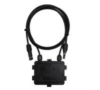Caja de conexiones de panel solar fotovoltaico con cable para sistemas de 180 W a 300 W Ip67 Carcasa de fibra de carbono impermeable Negro Montaje vertical al aire libre Uso de jardín DC Unidad de