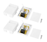 Caja de conexiones de placa de pared CAT6 RJ45 |Paquete de 2 cajas de salida Ethernet de puerto único montadas en la pared para cableado de redes/oficina en casa/centro de datos