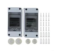 Caja de conexiones eléctrica al aire libre 153x72m m IP65 clasificado | Sello IP65, protege contra la lluvia y el polvo, cuerpo ABS robusto, tapa de PC transparente, capacidad de 3 módulos