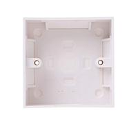 Caja de conexiones eléctricas a prueba de polvo que se monta fácilmente en la parte trasera, cajas de alimentación de plastómero, soportes de placa de pared, caja trasera empotrada blanca