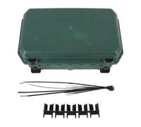 Caja de Conexiones Eléctricas ABS Cuadrada IP54 Impermeable para Uso en Exteriores, 390 x 126 x 195 mm, Verde (Verde)