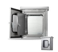 Caja de Conexiones Eléctricas con Doble Puerta, Armario de Distribución Eléctrica de Acero Inoxidable con Ventana de Visualización, para Uso Industrial/Comercial(30x40x20cm)