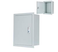 Caja de conexiones eléctricas empotrada, caja de protección para equipos electrónicos de pared con cerradura de seguridad, caja de protección eléctrica metálica.(70x80x16cm)