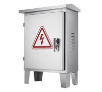 Caja de Conexiones Eléctricas para Exteriores, Caja de Empalmes de Acero Inoxidable, Armario para Proyectos de Cableado de Cámaras, con Tapa Abatible(30x25x40cm)