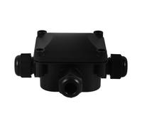 Caja de Conexiones Exterior Ip68 450v 24a Plástico Negro | Protección contra Polvo y Suciedad, Estructura de Dos Vías, para Jardín y Alumbrado de Senderos