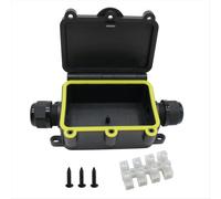 Caja de conexiones externa IP68, caja eléctrica subterránea tipo concha de 2 vías con bloque de terminales, caja de plástico hermética