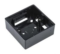 Caja de conexiones externa tipo 86 para montaje en pared, interruptor de PVC y caja de enchufe con resistencia al calor, para caja eléctrica montada en superficie (negro)