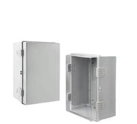 Caja de conexiones impermeable de plástico técnico para exteriores, instalación expuesta, caja base de ABS transparente, resistente al polvo y aislante (150 x 150 x 90 mm, cubierta gris)