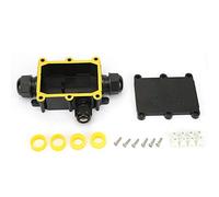 Caja de conexiones impermeable IP68 Caja eléctrica y bloque de terminales de conexión de cables - Material ignífugo 94 V2 - Carcasa de protección solar UV a prueba de polvo para (3 vías)