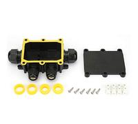 Caja de conexiones impermeable IP68 Caja eléctrica y bloque de terminales de conexión de cables - Material ignífugo 94 V2 - Carcasa de protección solar UV a prueba de polvo para (4 vías)