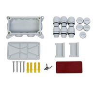 Caja de conexiones impermeable IP68 compatible con WAGO 221-412/413/415, entrada de cable de 6 vías para conexiones eléctricas al aire libre (blanco)