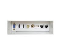 CAJA DE CONEXIONES MULTIMEDIA AISENS VGA 2XHDMI JACK3.5 RCA 1XUSB 2XRJ45 CAT 6A STP BLANCO A127-0340