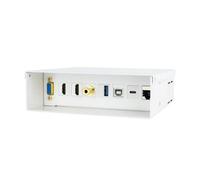 Caja de Conexiones Nanocable Multimedia de Pared VGA HDMI USB-C RJ45 Blanco