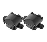 Caja de Conexiones para Exterior 3 Vías 2 Piezas 450v 24a Negro