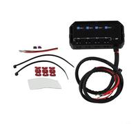 Caja de conexiones rápida con indicador LED para sistemas eléctricos de vehículos de 12 V con protección de fusibles e identificación inmediata de fallos