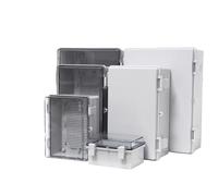 Caja de conexiones resistente a la intemperie Caja de conexiones eléctricas Proyecto Cubierta gris/transparente Compartimento de batería Caja electrónica(300x300x170mm,Gray Cover)