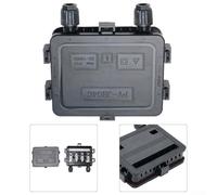 Caja de conexiones solar fotovoltaica, conector impermeable IP67 para paneles fotovoltaicos de 180 W-300 W, protección antiislas, carcasa de fibra de carbono negra para sistema fuera de la red de