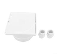 Caja de conexiones subacuática para iluminación de piscina, caja eléctrica de plástico resistente a la intemperie, resistente a los rayos UV, 10 x 10 cm, color blanco, para instalación horizontal y