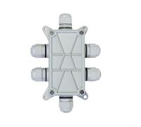 Caja de conexiones V0 impermeable e ignífuga IP68 para conectores 211, compatible con modelos 211-412 413 415, material de ingeniería, ajuste perforado o no perforado, 14 x 10 x 3 cm (blanco)