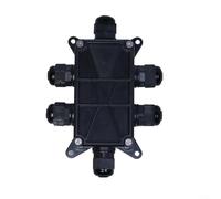 Caja de conexiones V0 impermeable e ignífuga IP68 para conectores 211, compatible con modelos 211-412 413 415, material de ingeniería, ajuste perforado o no perforado, 14 x 10 x 3 cm (negro)