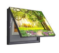 Caja de Contadores Marco Negro Cuadro for Tapar Cuadro Electrico Pintura Colgante Sala de Estar Pintura Decorativa ZFDGHF(B,35x45cm)