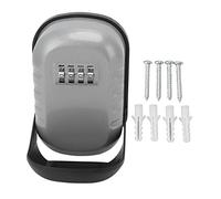 Caja de contraseña para llaves, de aleación de aluminio, duradera, con corte inoxidable, para viajes, color plateado