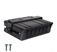 Caja de control de 6 interruptores de aleación de aluminio para vehículos de 12 V, incluye retroiluminación LED azul y grupos de fusibles dobles