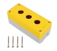Caja de Control de Interruptor de Botón, 3 Orificios Protección IP65 Fácil de Instalar Caja de Botón de Encendido Multifuncional Resistente a la Corrosión Impermeable para Equipos Eléctricos