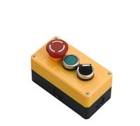 Caja de control de interruptor de botón, botón de arranque automático manual de plástico, caja impermeable, parada de emergencia eléctrica industrial LA38(Green)