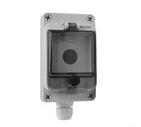 Caja de control de un solo agujero IP66 para uso en exteriores con escudo protector y soporte para botones pulsadores de bloqueo automático