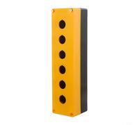 Caja de control impermeable de plástico ABS con interruptor de botón de agujero de 22 mm y anillo de sellado a prueba de polvo para maquinaria industrial (6 agujeros)