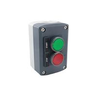 Caja de Control interruptor botón a prueba agua, estación dos interruptores momentáneos iluminados por LED, LA68H-D XALD243B, caja inicio/parada(1NO AND 1NC,6.3V)