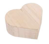 Caja de corazón encantadora de madera, caja de baratijas de madera de almacenamiento de joyas en forma de corazón con hebilla magnética para almacenar tesoros