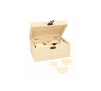 Caja de corazones - Artemio - 15x10x8 cm - Personalizable - Libro de oro - Cierre de latón