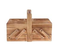 Caja De Costura Con Asa Kit De Costura Tijeras Hilo Caja Madera