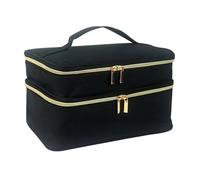Caja de costura de doble capa de doble capa de costura | Bolsa de almacenamiento impermeable con cremallera de dos vías- Organizador de gran capacidad para hilos de agujas y herramientas de viaje para