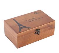 Caja de Costura de Madera Vintage, Caja de Almacenamiento de Hilo de Aguja para Herramientas de Costura DIY, Decoración de Escritorio, Madera de Pino Duradera (#1)