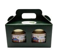 Caja de crema untable de almendras y avellanas, artesanal, tarros de 200 g