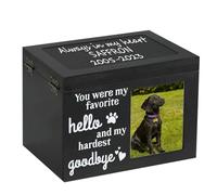 Caja de cremación para Mascotas - Caja de Cenizas de Perro, Marco de Fotos de Recuerdo para Cenizas de Perro, urnas de Madera para Animales | Grandes urnas conmemorativas para Cenizas de Animales