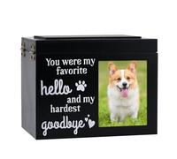 Caja de cremación para mascotas, Caja para cenizas de perros,Caja conmemorativa con marco de fotos de madera - Urnas conmemorativas para cenizas grandes de perros o gatos, urna cremada para mascotas p