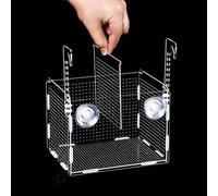 Caja de cría acrílica para uso en acuarios para proteger a los pequeños para freír de peces adultos y apoyar el proceso de desove natural (10 x 10 x 10)